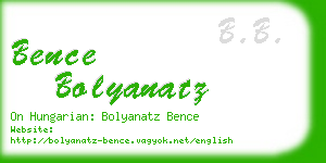 bence bolyanatz business card